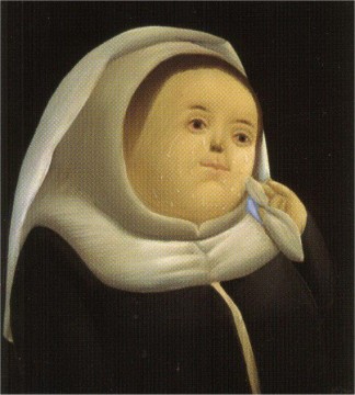 Artworks by 350 Famous Artists Painting - Prioress Fernando Botero